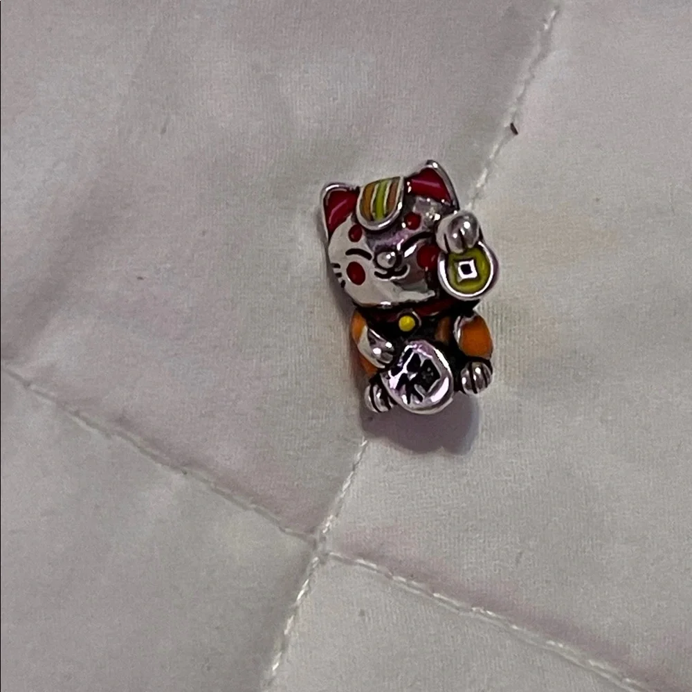 Lucky Cat Charm for Pandora Bracelets - Picture 7 of 10